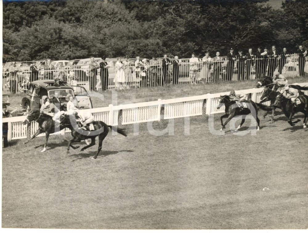 1955 GOODWOOD King Bruce tridden by Bill RICKABY wins Steward's Cup *Photo 20x15