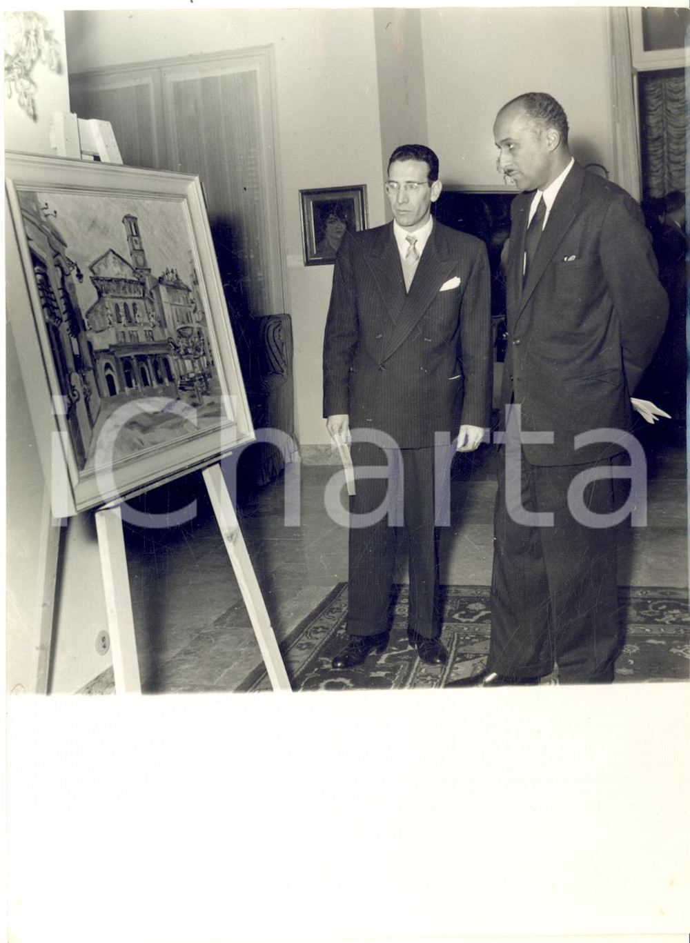1954 SANTA MARGHERITA LIGURE Prof. Frank M. SNOWDEN inaugura Mostra d'Arte (3)