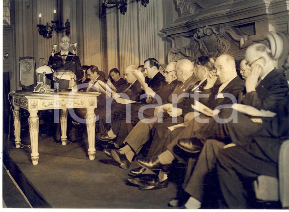 1958 TORINO Le Prix de l'Europe - Discorso del sindaco Amedeo PEYRON *Foto 18x13