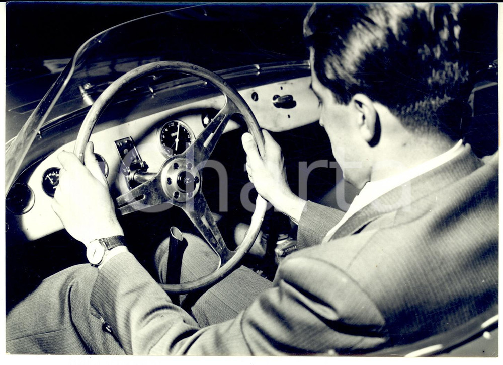 1957 BOLOGNA Pilota Sergio MANTOVANI prova OSCA 1500 con frizione a leva *Foto
