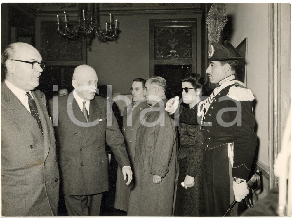 1958 MILANO Riunione all' I.S.P.I. - Arrivo di Paul-Henri SPAAK - Foto 18x13 cm