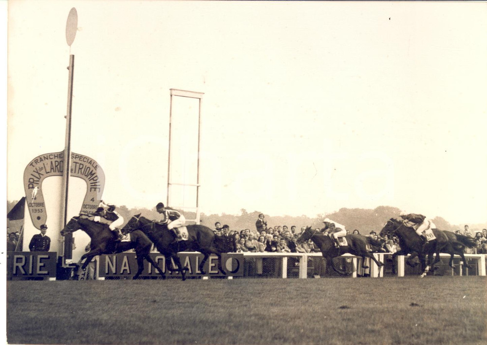 1953 PARIS Cheval LA SORELLINA remporte le Prix de l'Arc de Triomphe - Photo
