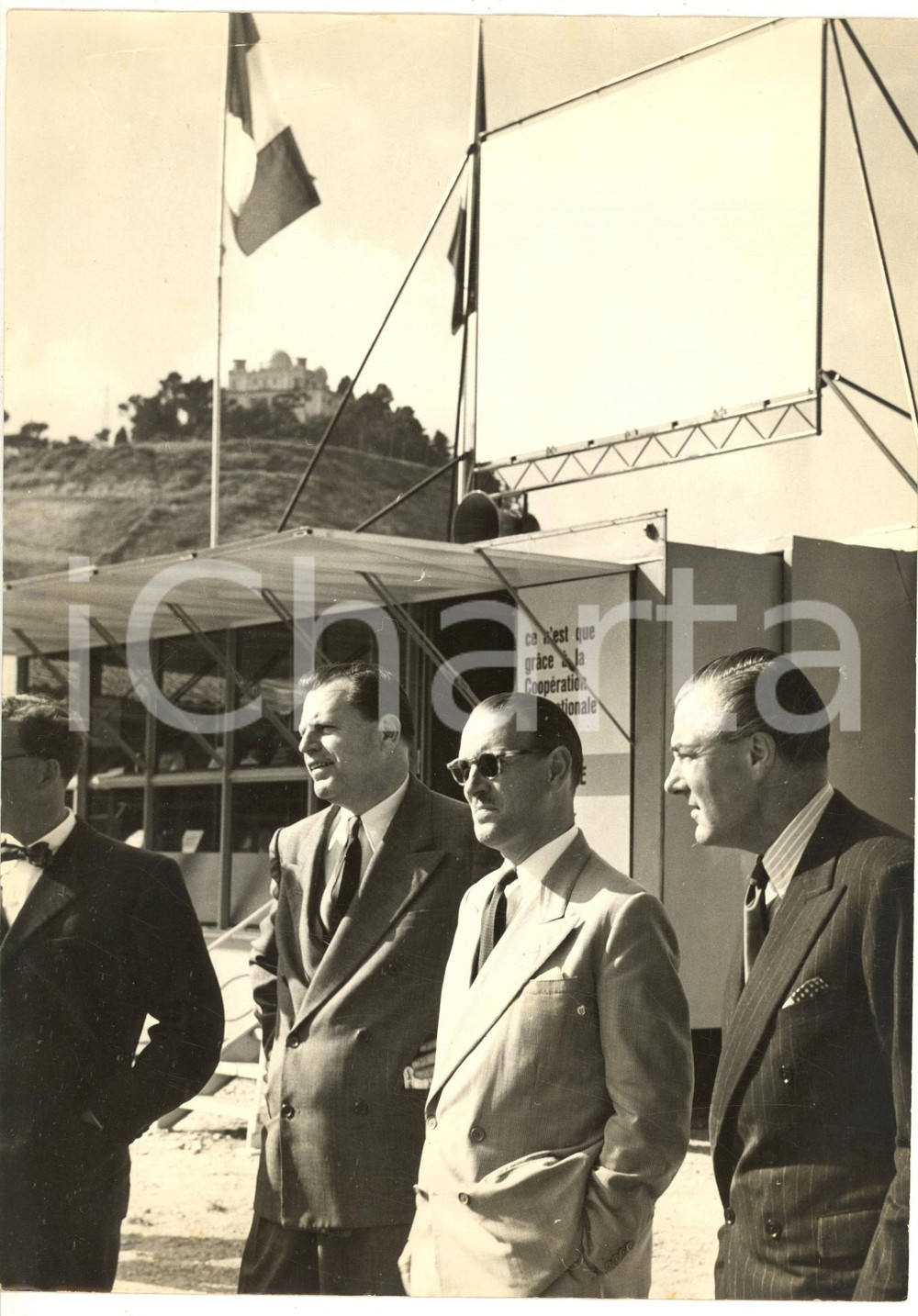 1954 ROMA Mostra Atomica - Visita Sir Ashley CLARKE e Frank L. DENNIS *Foto