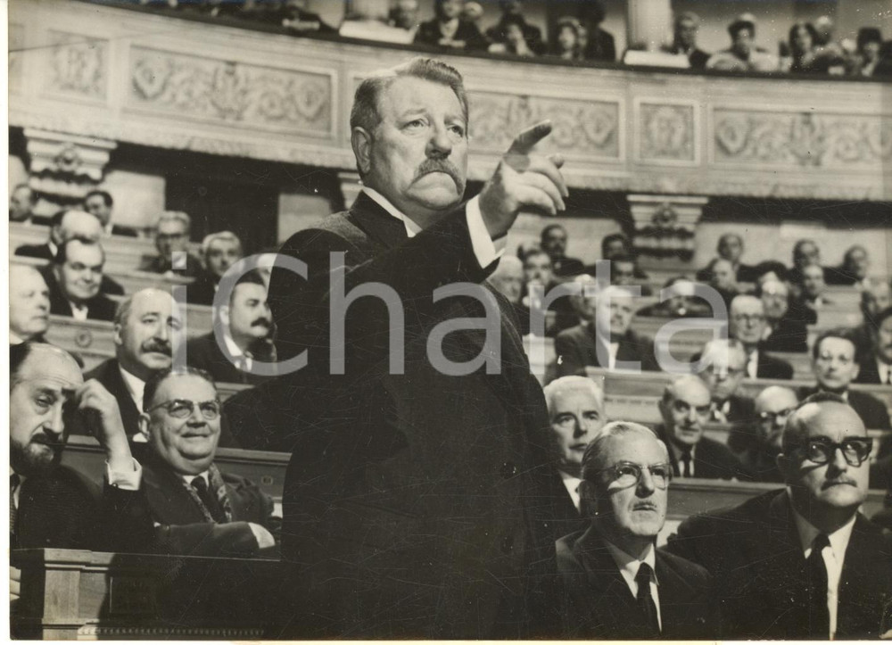1960 CINEMA Film "Il Presidente" - Jean GABIN alla Camera dei Deputati *Foto