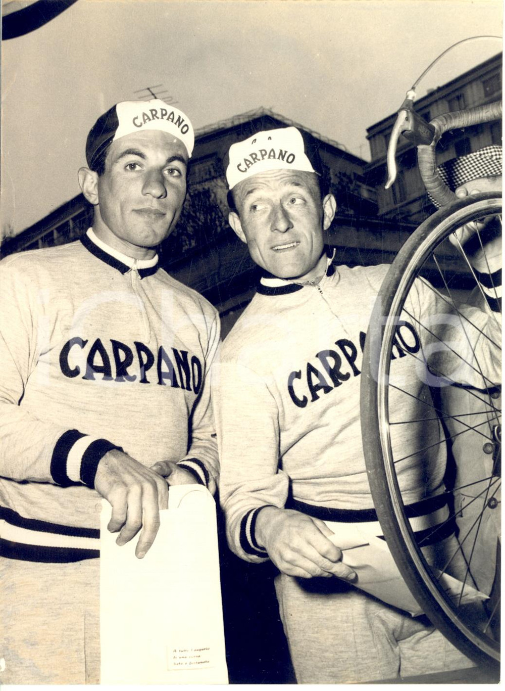 1958 CICLISMO Giro d'Italia - Fred DE BRUYNE Nino DEFILIPPIS squadra CARPANO Foto