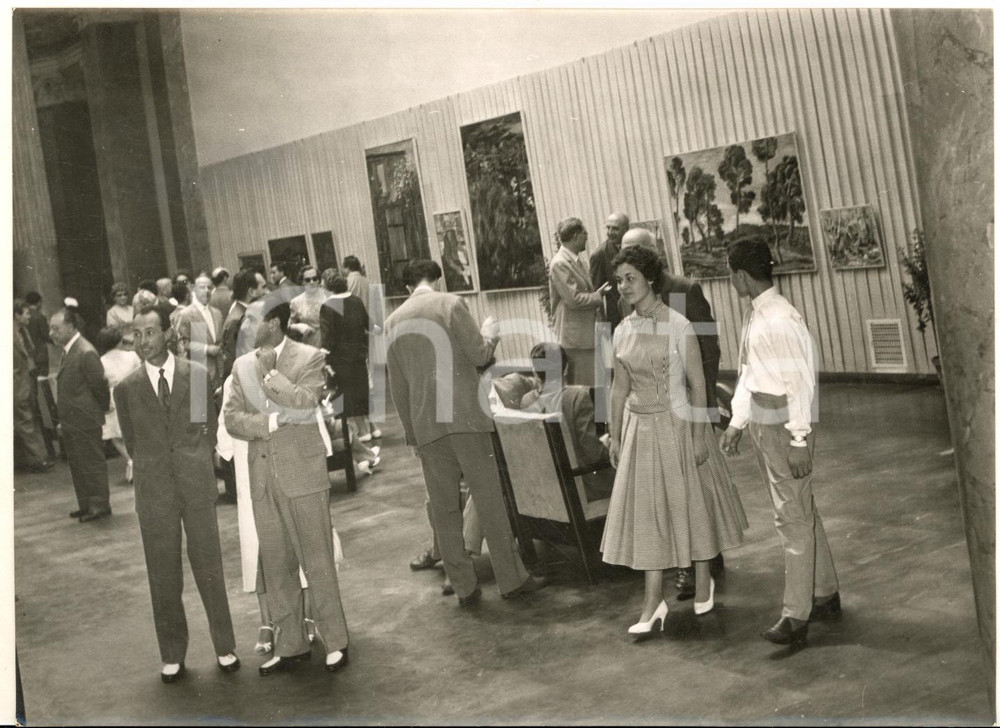1955 ROMA Inaugurazione mostra di pittura PREMIO MARZOTTO *Foto 18x13 cm