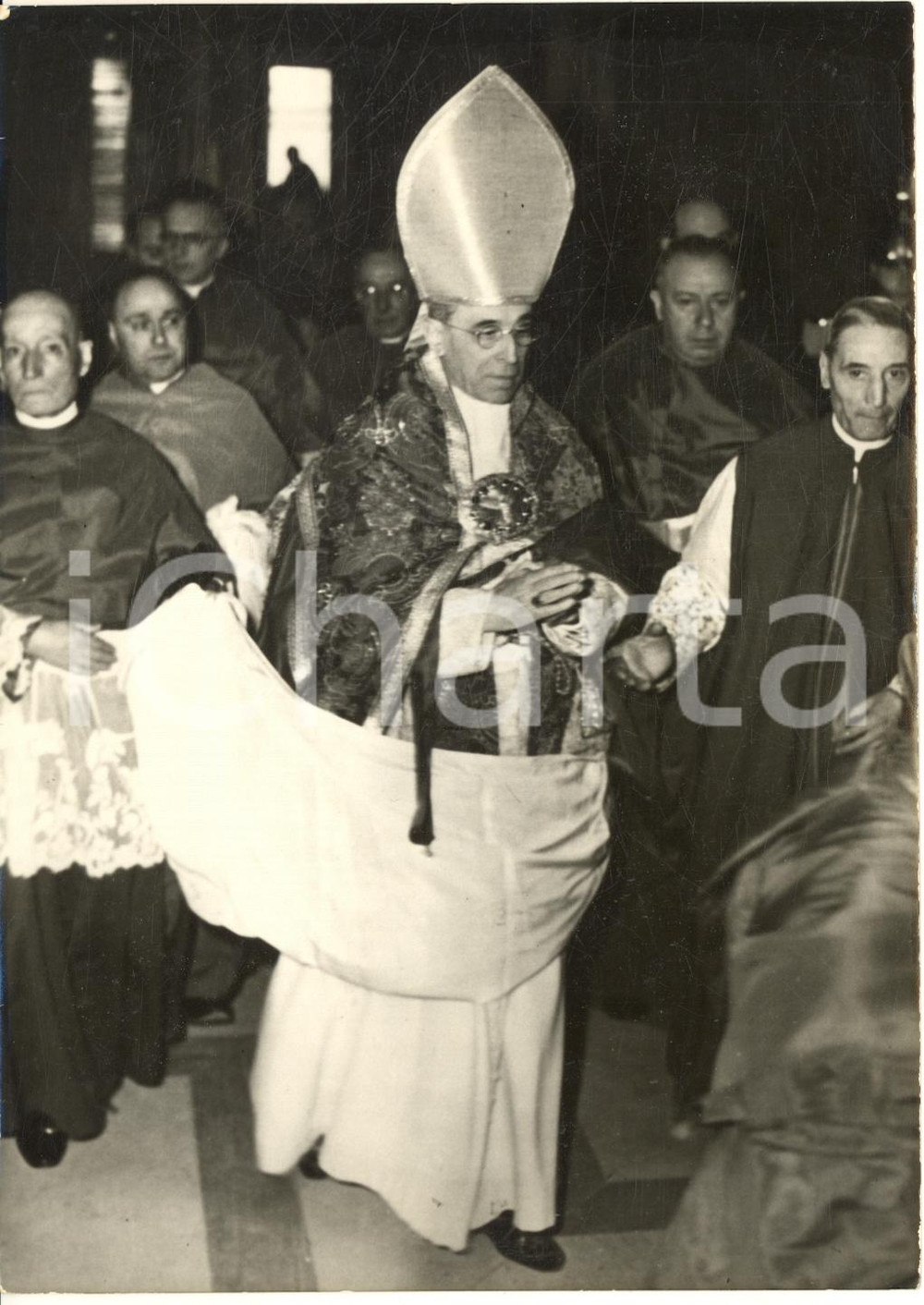 1954 ROMA Papa Pio XII presiede il concistoro per le canonizzazioni - Foto 13x18