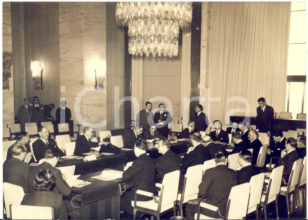 1960 ROMA Ministero degli Esteri - Conferenza ministri CEE Foto 18x13 cm