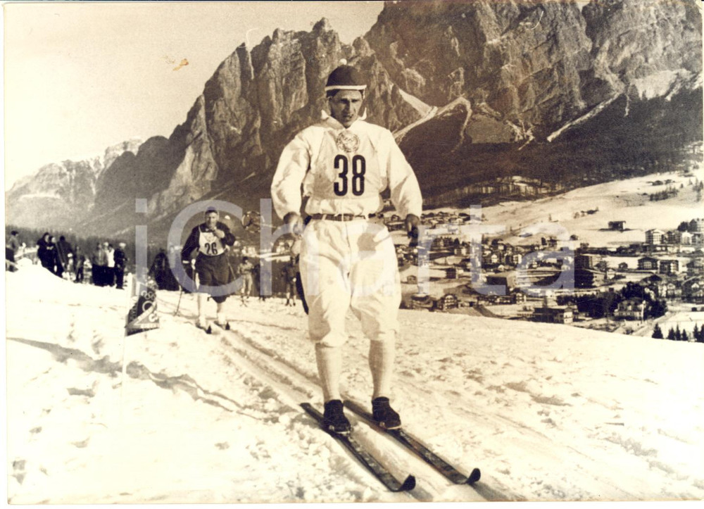 1956 CORTINA OLIMPIADI INVERNALI Sci di Fondo 50 km - Sixten JERNBERG in azione