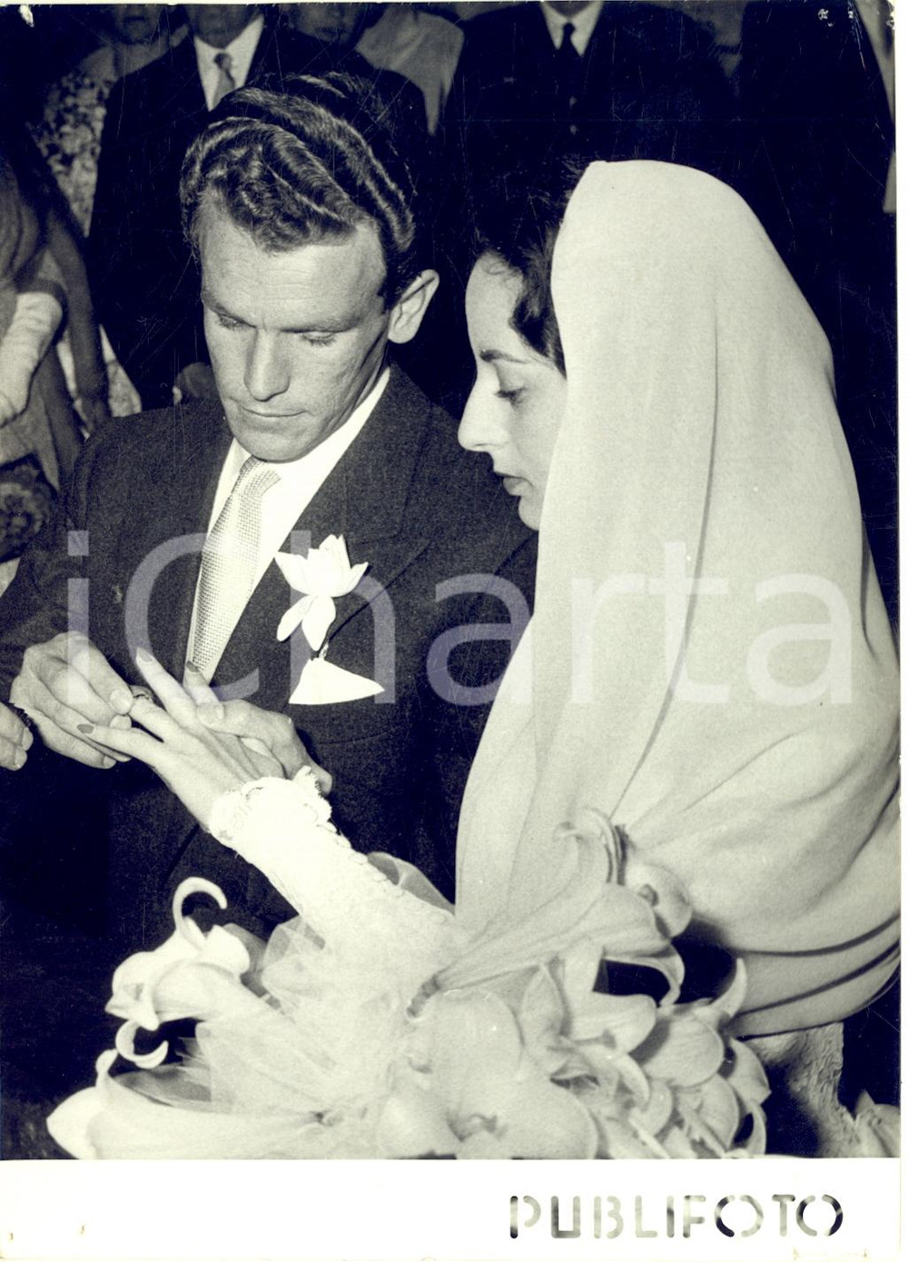 1957 MONTE FAITO Nozze calciatore Hasse JEPPSON - Emma DI MARTINO *Foto 13x18