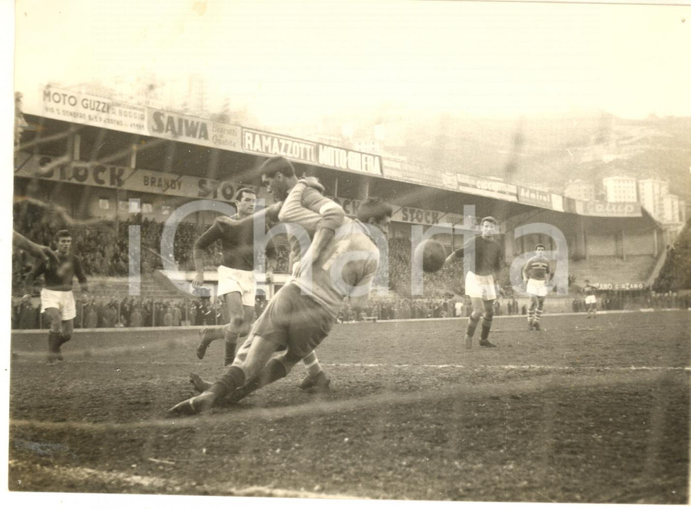 1960 ca GENOVA CALCIO SERIE A Una partita della SAMPDORIA Foto 18x13 cm