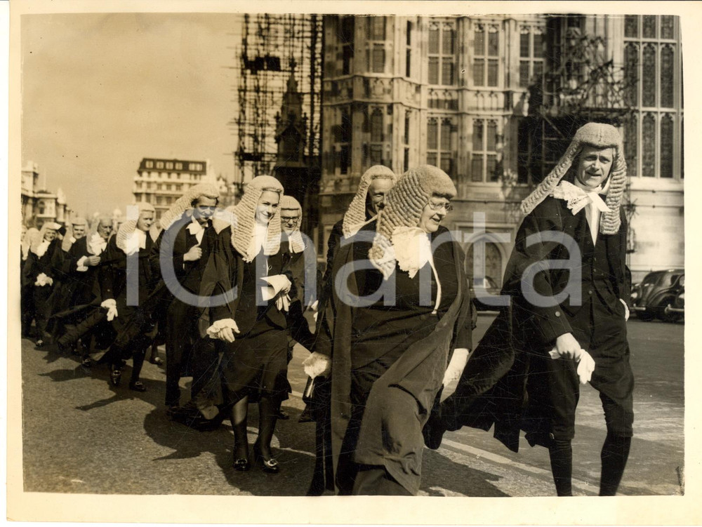 1953 LONDON Judges after the opening of Michaelmas Law Sittings - Photo 20x15