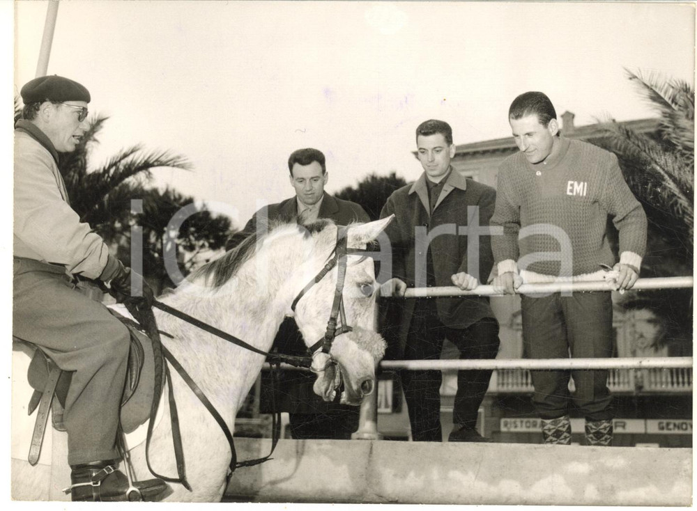 1959 VARAZZE CICLISMO Pasquale FORNARA Rik VAN LOOY Edgard SORGELOOS in ritiro