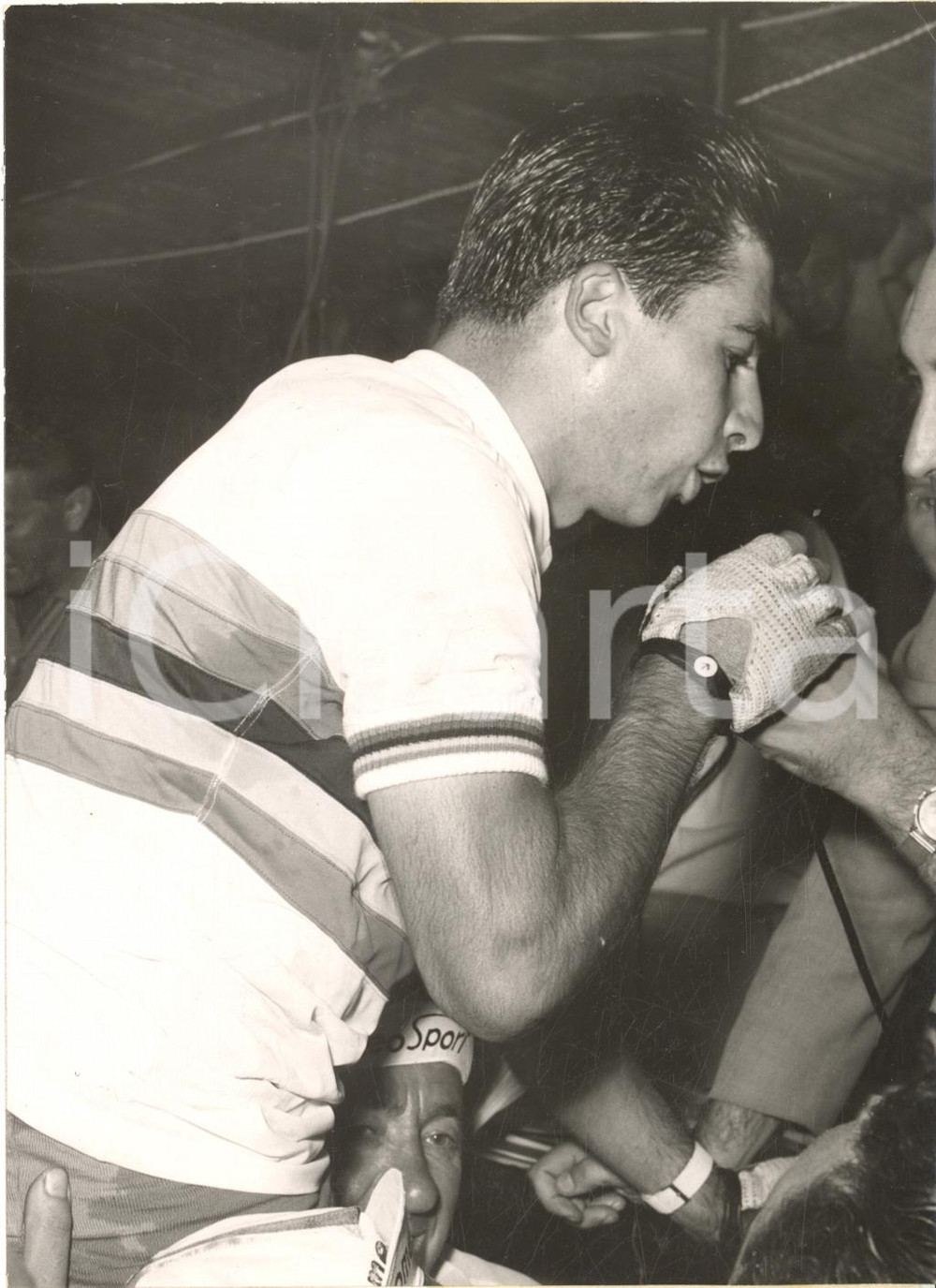 1955 FRASCATI CICLISMO Mondiali dilettanti su strada - Sante RANUCCI all'arrivo