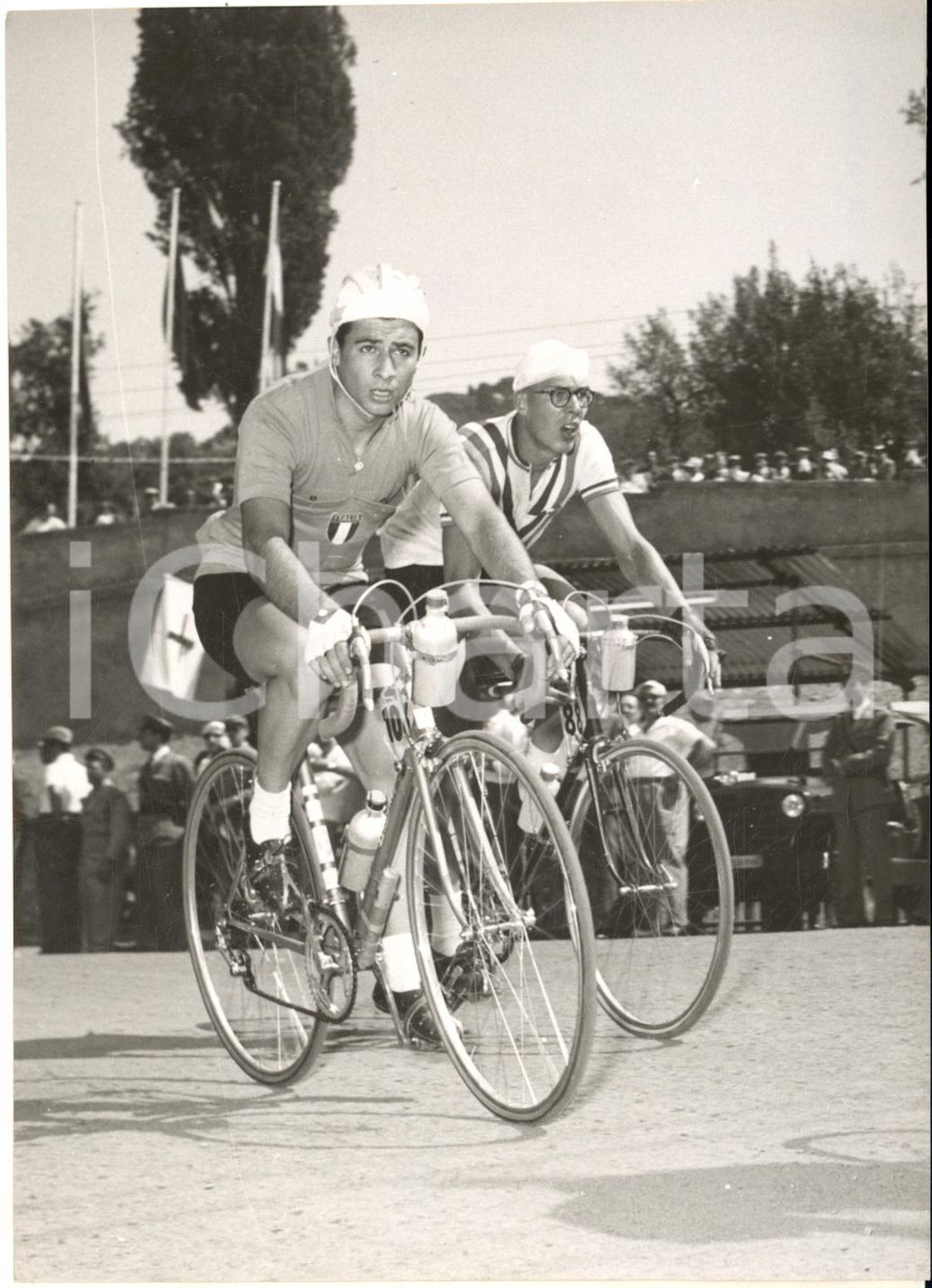 1955 FRASCATI CICLISMO Mondiali dilettanti su strada - Sante RANUCCI in corsa