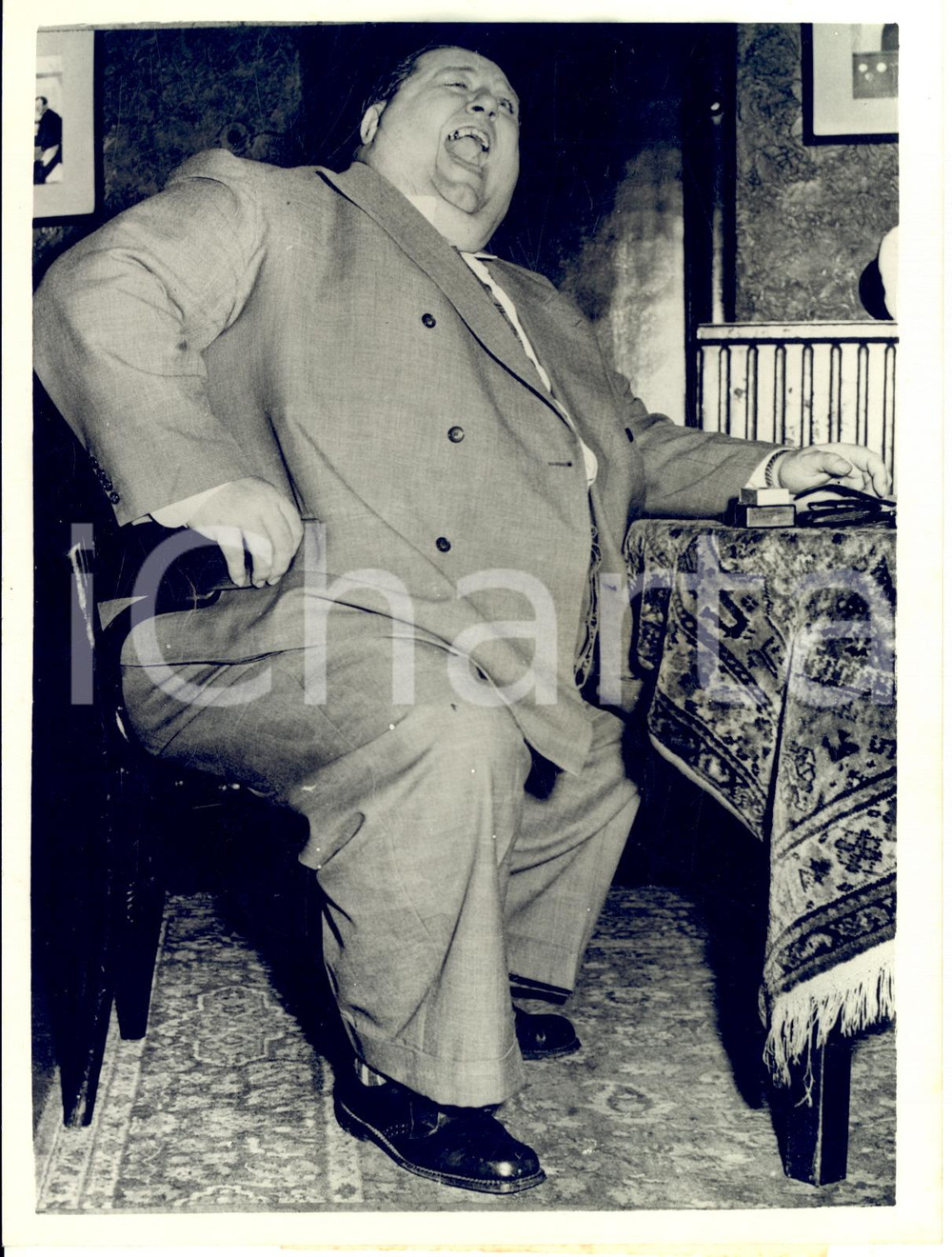 1955 DOORN Piet Van der ZWAARD the heaviest man in the Netherlands - Photo