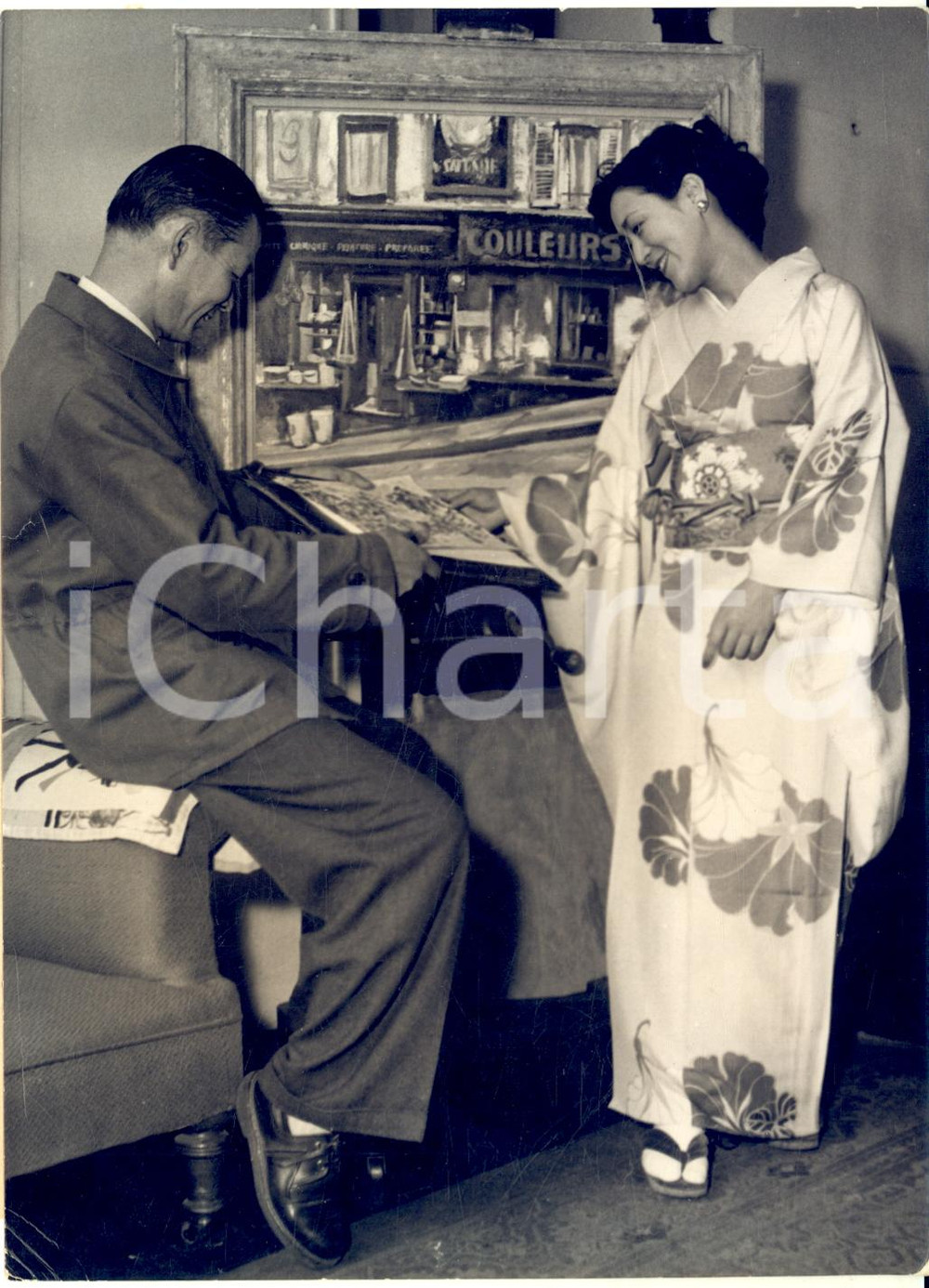 1953 PARIS Prix Populiste de Peinture - Oguiss TAKANORI vainqueur - Photo 13x18
