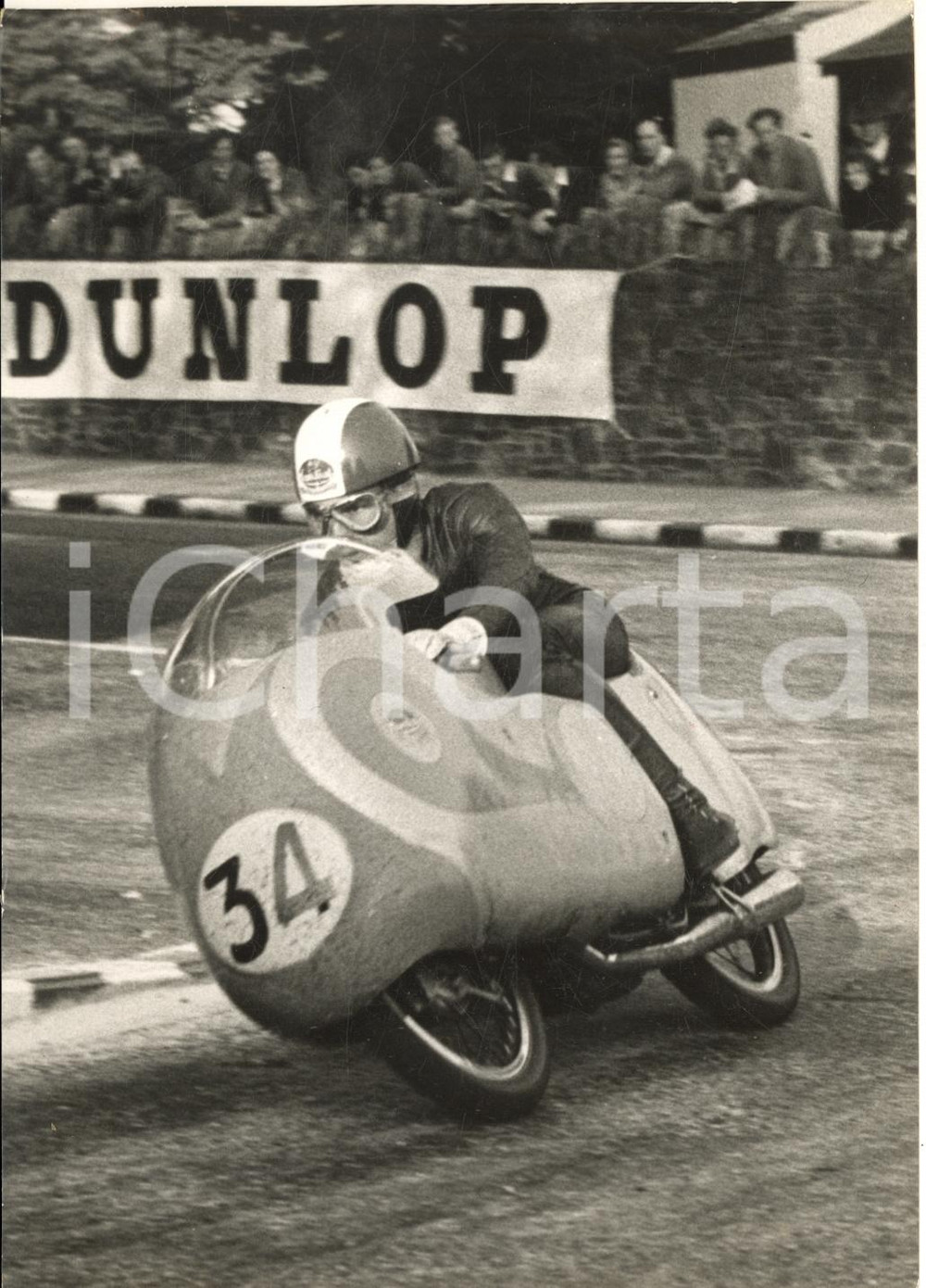 1955 ISLE OF MAN SENIOR TT 125cc - Tarquinio PROVINI su MONDIAL - Foto 13x18