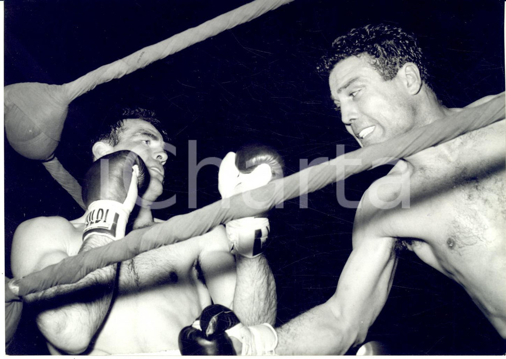 1956 MILANO BOXE Titolo Italiano Pesi Medi - Guido MAZZINGHI v Bruno TRIPODI