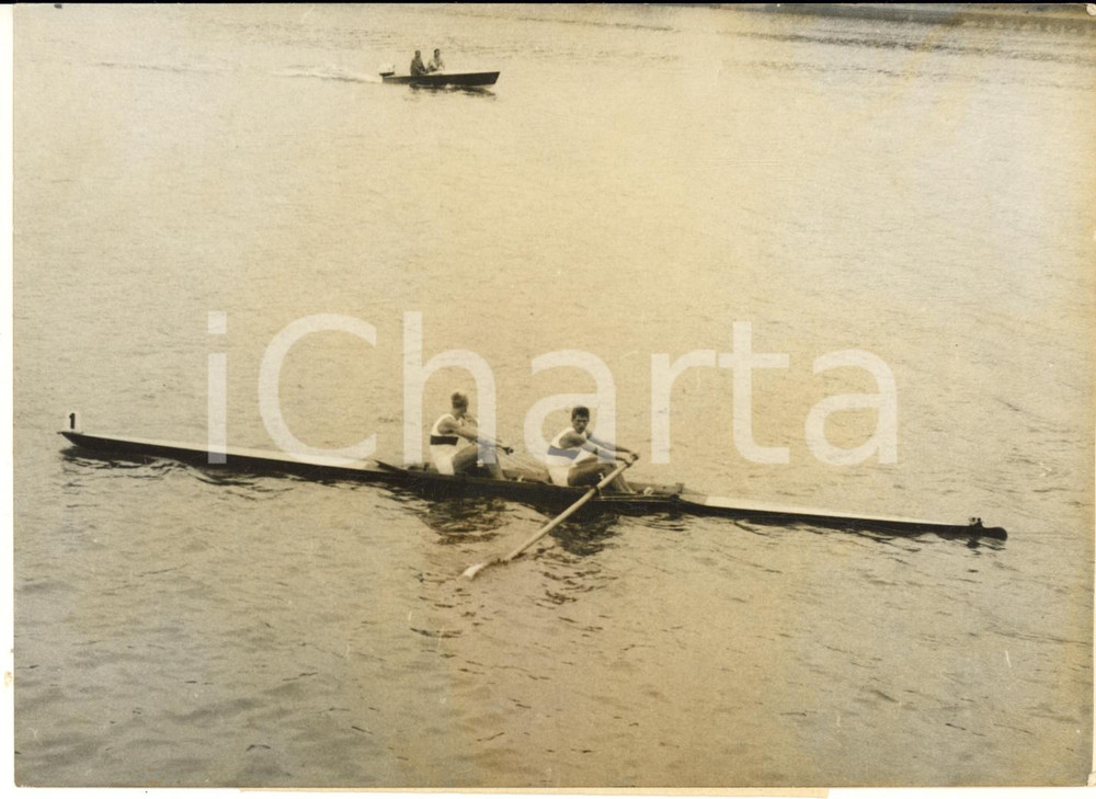 1959 MACON Europei CANOTTAGGIO - La squadra tedesca KLIEFOTH-KRUSE - Foto 18x13