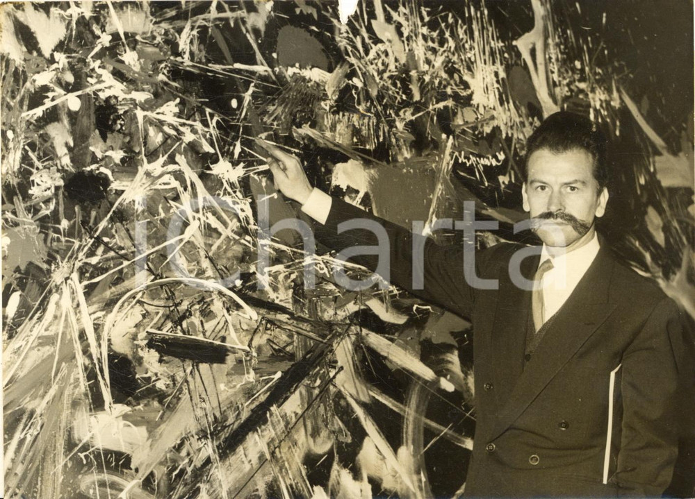 1963 PARIS Georges MATHIEU presenta opera "La victoire de Denain" - DANNEGGIATA