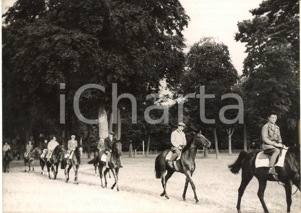 1955 CHANTILLY Entraînement écurie PERCY-CARTER pour le Grand Prix de Paris