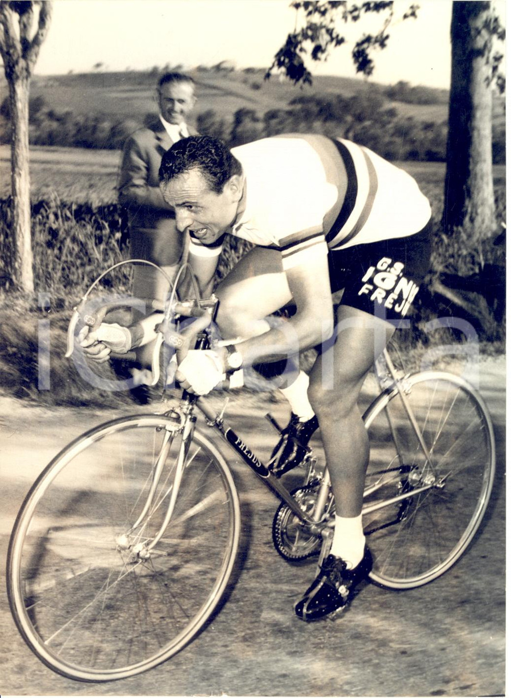 1959 CICLISMO GIRO D'ITALIA SALSOMAGGIORE TERME Ercole BALDINI nella cronometro