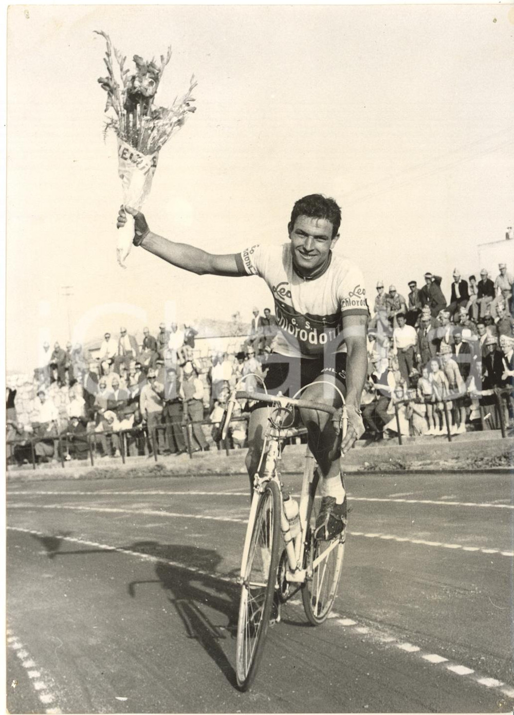 1956 CICLISMO GIRO D'ITALIA GROSSETO Bruno TOGNACCINI vince la 12^ tappa - Foto