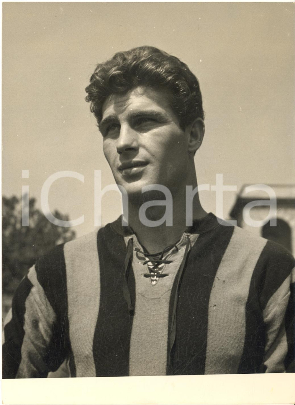 1954 MILANO CALCIO INTER Ritratto di Giorgio BERNARDIN - Foto 13x18 cm