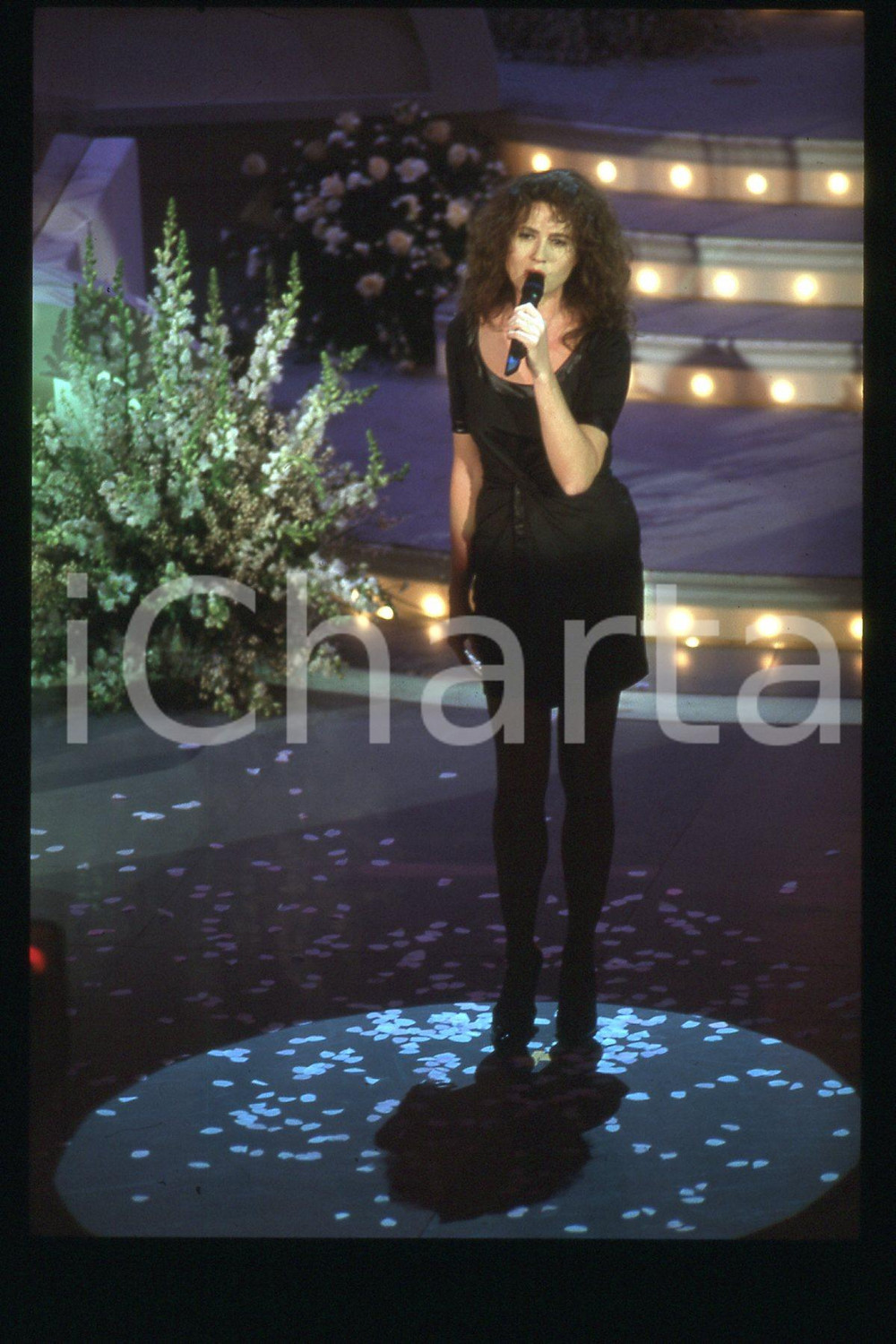Fotografia d epoca originale 35mm vintage slide 1985 ca ITALIA  MUSICA, Gigliola CINQUETTI Ritratto 156 1