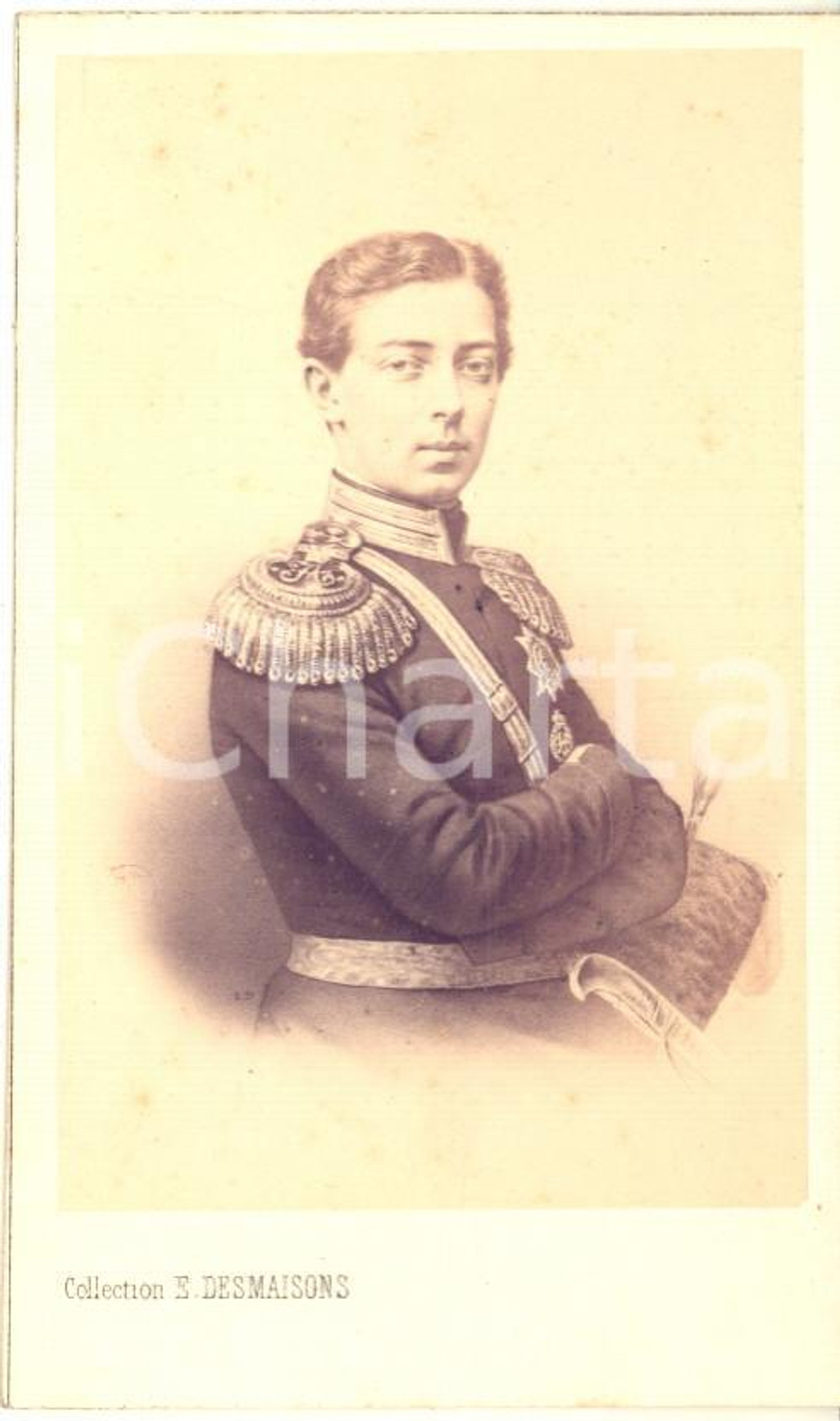 1860 Alexandre II de Russie grand-duc héritier - Photo albumen CDV DESMAISONS  Fotografia originale d'epoca.FOTOGRAFO: E. Desmaisons - ParisCONDIZIONI: G )FORMATO: CDV    originale e autentica 1