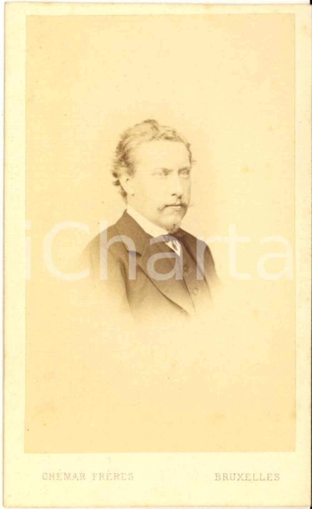 1860 King Luís I of Portugal - Portrait - Photo albumen CDV GHEMAR Frères  Fotografia originale d'epoca.FOTOGRAFO: Ghemar Fr&egrave;res - BruxellesCONDIZIONI: GFORMATO: CDV    originale e autentica 1