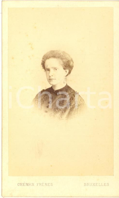 Fotografia d epoca originale 1860 Ritratto Maria Pia di SAVOIA Regina del Portogallo  Foto CDV GHEMAR FrÃ¨res 1