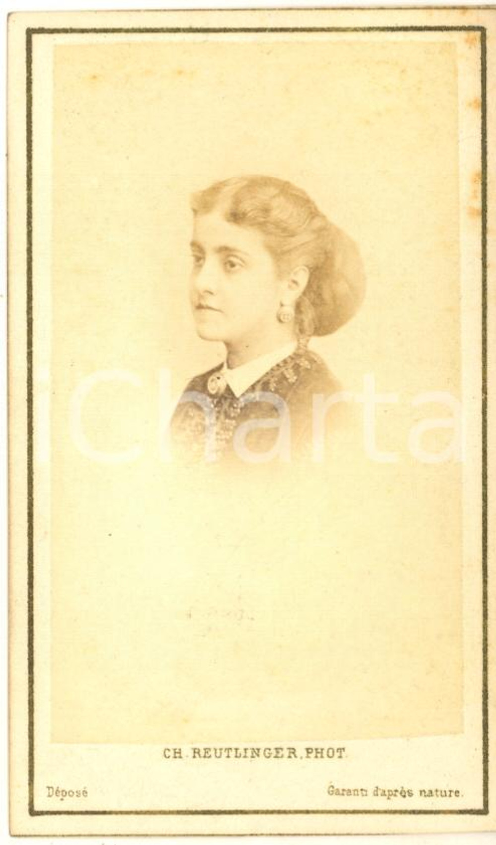 1870 Soprano Adelina PATTI - Ritratto - Foto Charles REUTLINGER CDV  Fotografia originale d'epoca.FOTOGRAFO: Charles Reutlinger - ParisCONDIZIONI: G (minime fioriture)FORMATO: CDV    originale e autentica 1