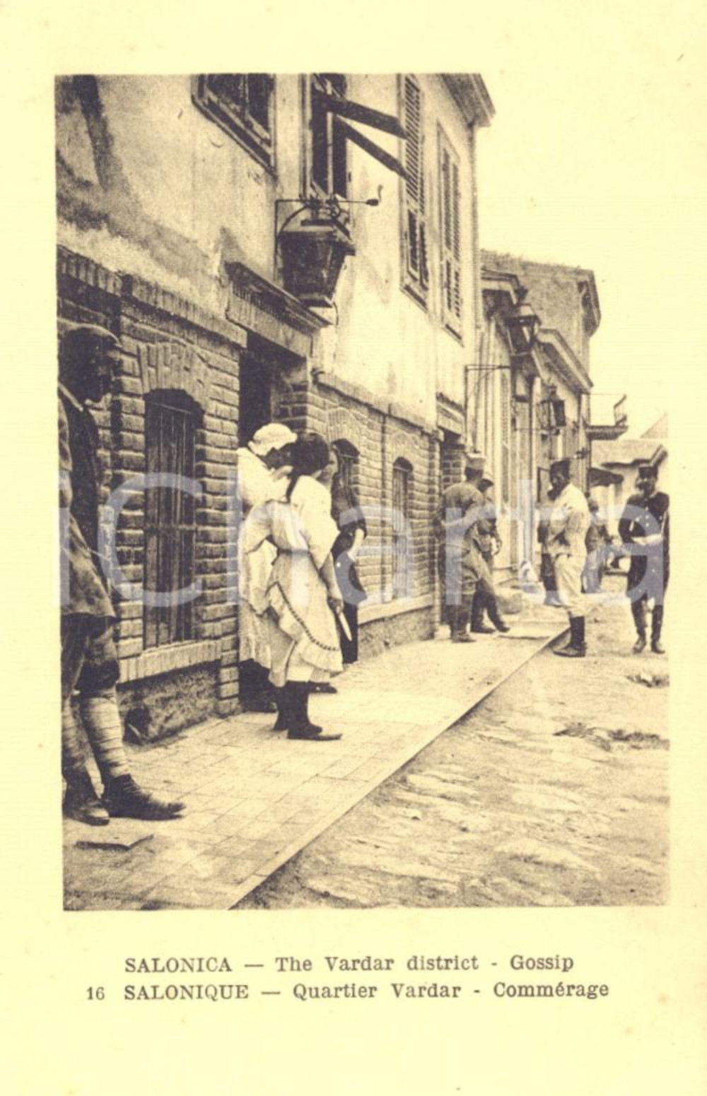 1918 PROSTITUTION THESSALONIKI (GREECE) VARDAR district - Gossip RARE Postcard  Rara cartolina d'epoca, scritta ma non viaggiata.CONDIZIONI: FAIR (piegature angolari)FORMATO: FP    originale e autentica 1