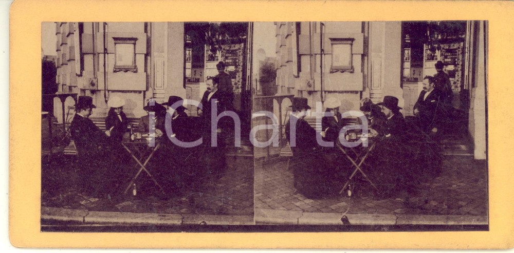 1910 LIEGE (BELGIQUE) Une partie de cartes - Photo stéréoscopique VINTAGE  Fotografia originale d'epoca, stereoscopica, su cartoncino rigido.Didascalia manoscritta coeva al verso.CONDIZIONI: GFORMATO: 18x9 cm    originale e autentica 1