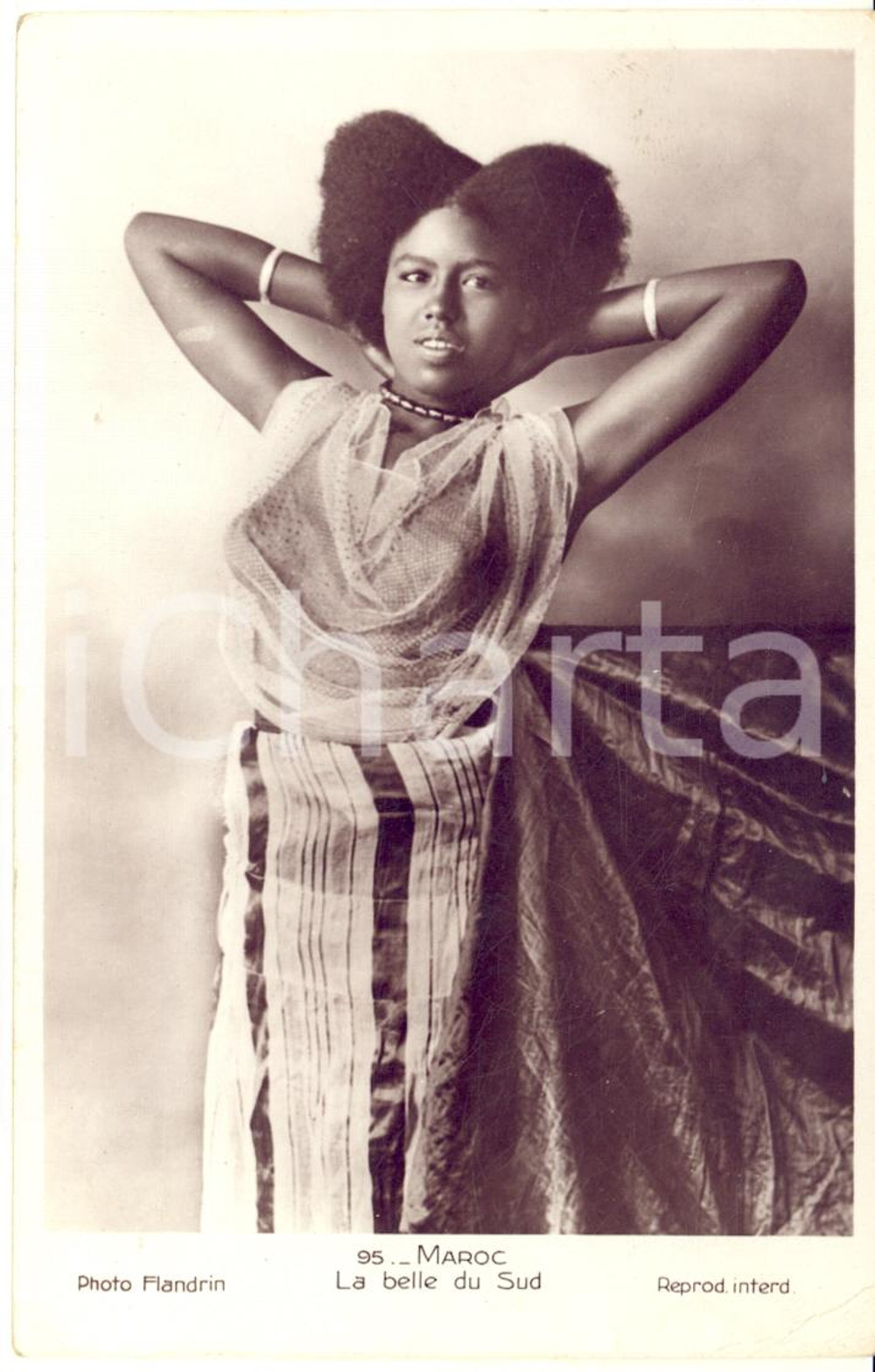 1937 ETHNIC NUDE WOMAN MAROC La belle du Sud - Vintage postcard FP Cartolina postale d'epoca, scritta ma non viaggiata.Photo FlandrinFORMATO: FPCONDIZIONI: FAIR (piegatura angolare)    originale e autentica 1