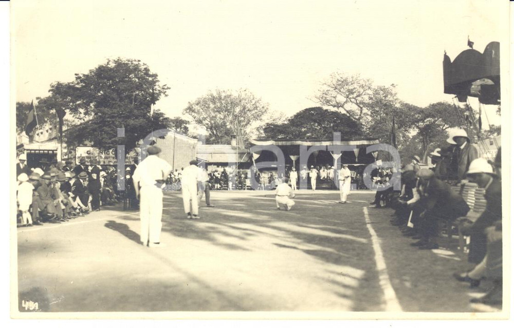 1928 CONGO BELGE Compétition sportive en présence du roi Albert Ier *Photo Fotografia originale d'epoca, scattata durante la visita dei sovrani Alberto I ed Elisabetta del Belgio in Congo.FORMATO: 14x9 cmCONDIZIONI: G    originale e autentica 1