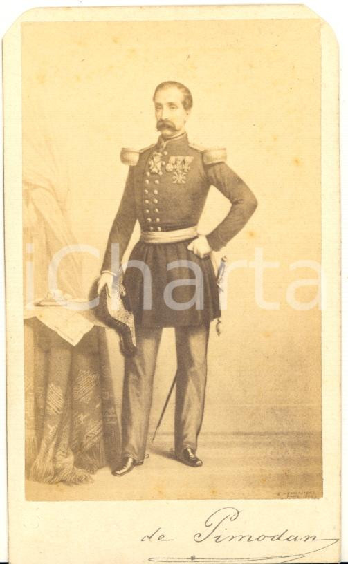 1860 ca Marchese Georges DE PIMODAN - Ritratto - Foto CDV DESMAISONS  Fotografia originale d'epoca, stampata all'albumina.FOTOGRAFO: E. Desmaisons - ParisCONDIZIONI: G (ma margini superiori smussati per l'inserimento in un album)FORMATO: CDV    originale e autentica 1
