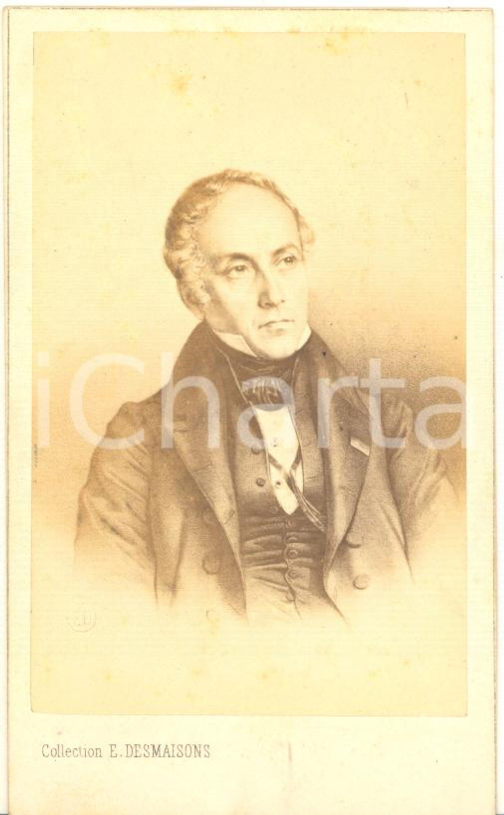 1860 ca FRANCE François GUIZOT politicien - Portrait - Photo CDV E. DESMAISONS  Fotografia originale d'epoca, stampata all'albumina.FOTOGRAFO: E. Desmaisons - ParisCONDIZIONI: GFORMATO: CDV    originale e autentica 1