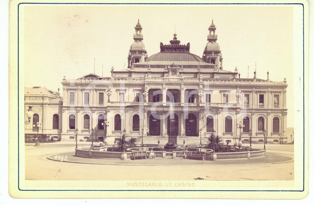 1890 ca MONTECARLO - Le Casino - Photo Alfredo NOACK Vintage 17x11 cm  Fotografia d'epoca, su cartoncino rigido.CONDIZIONI: GFOTOGRAFO: Alfredo Noack - GenovaFORMATO: 17x11 cm    originale e autentica 1