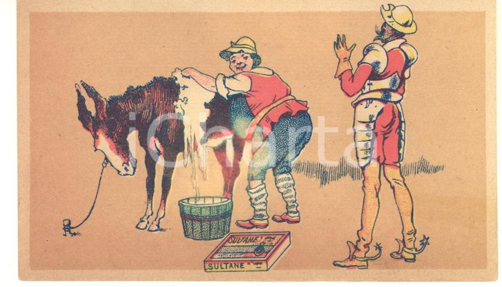 1890 ca SULTANE SAVON - Savonneries Réunies - Carte publicitaire 10,5x6 cm (2)  Cartoncino pubblicitario originale d'epoca.CONDIZIONI: FAIR (buone condizioni, ma residui cartacei al verso)FORMATO: 10,5x6 cm    originale e autentica 1