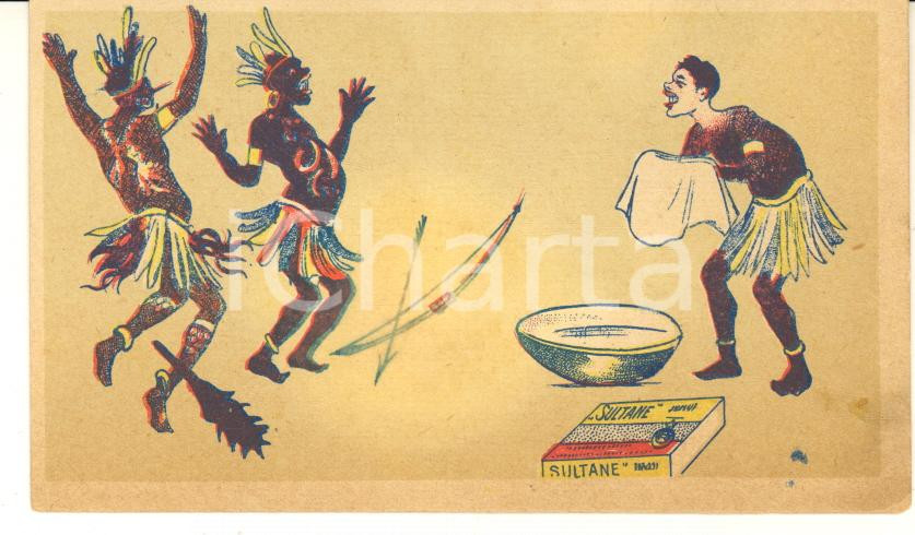 1890 ca SULTANE SAVON - Carte publicitaire COLONIALE 10,5x6 cm (2)  Cartoncino pubblicitario originale d'epoca.CONDIZIONI: FAIR (buone condizioni, ma residui cartacei danneggiano il verso)FORMATO: 10,5x6 cm    originale e autentica 1