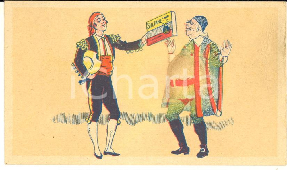 1890 ca SULTANE SAVON - Savonneries Réunies - Carte publicitaire 10,5x6 cm (6)  Cartoncino pubblicitario originale d'epoca.CONDIZIONI: FAIR (residui cartacei al verso; piegature al lato destro)FORMATO: 10,5x6 cm    originale e autentica 1