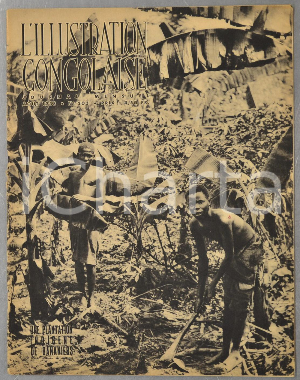 1938 L'ILLUSTRATION CONGOLAISE ExpÃ©dition Attilio GATTI - Expo New York 1939  Rivista d'epoca, riccamente illustrata b/N.Agosto 1938 - n&deg; 203CONDIZIONI: G (ma tracce d'uso)FORMATO: 25x32 cmPAGINE: 38    originale e autentica 1