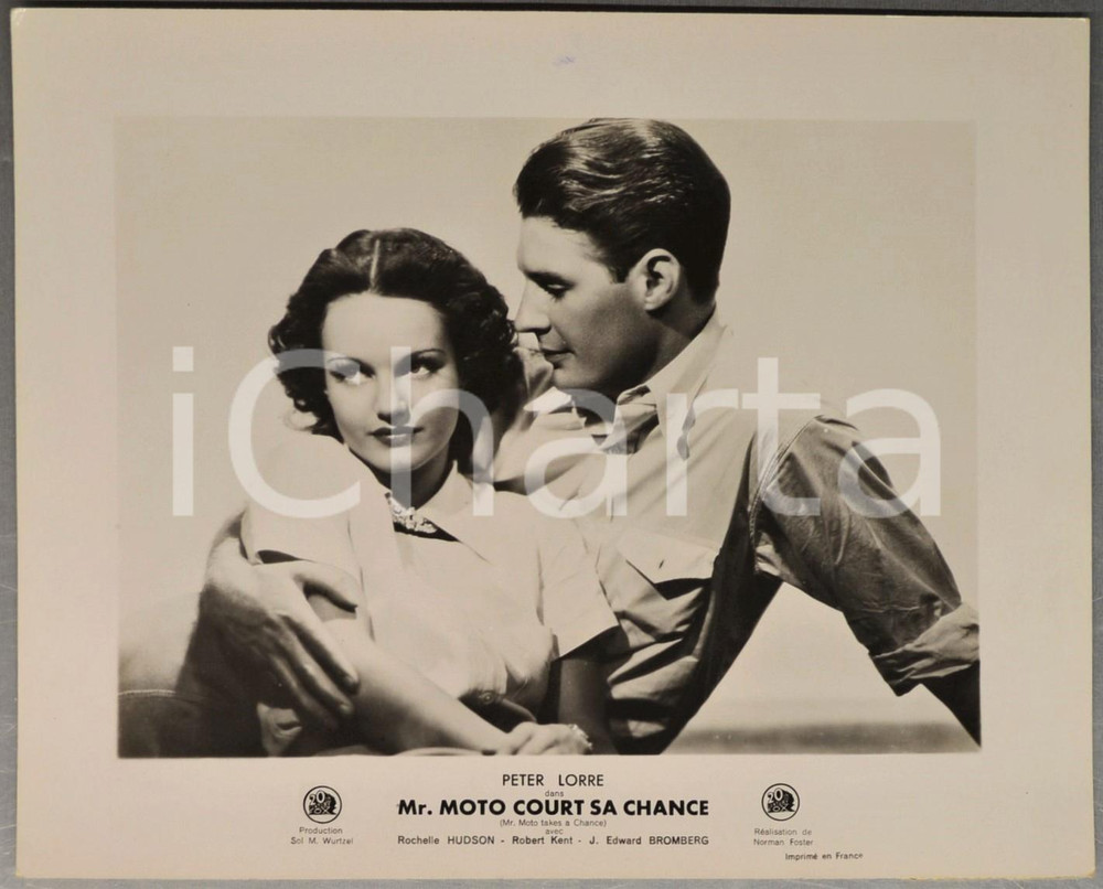 1938 CINEMA "Mr. Moto court sa chance" Rochelle HUDSON Robert KENT - Photo (1) Fotografia d'epoca.CONDIZIONI: FAIR (piccola macchia al margine superiore) FORMATO: 30x24 cm      originale e autentica 1