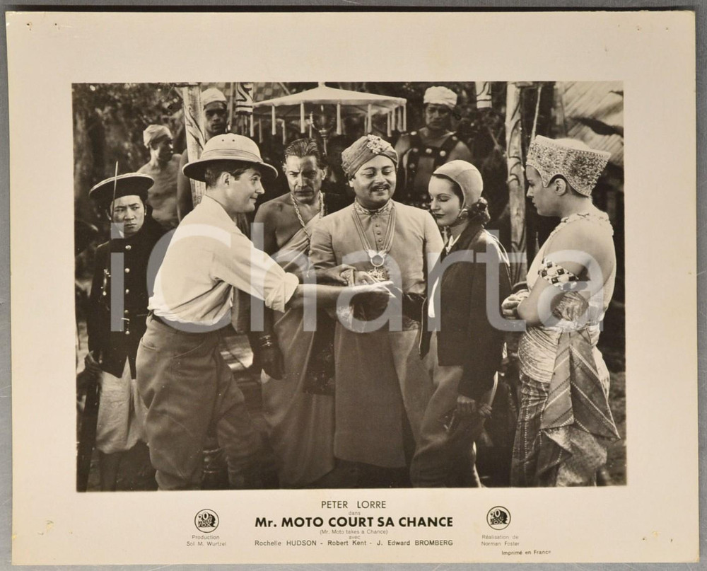 1938 CINEMA Film "Mr. Moto court sa chance" Robert KENT Rochelle HUDSON *Photo Fotografia d'epoca.CONDIZIONI: POOR (fori angolari)FORMATO: 30x24 cm      originale e autentica 1