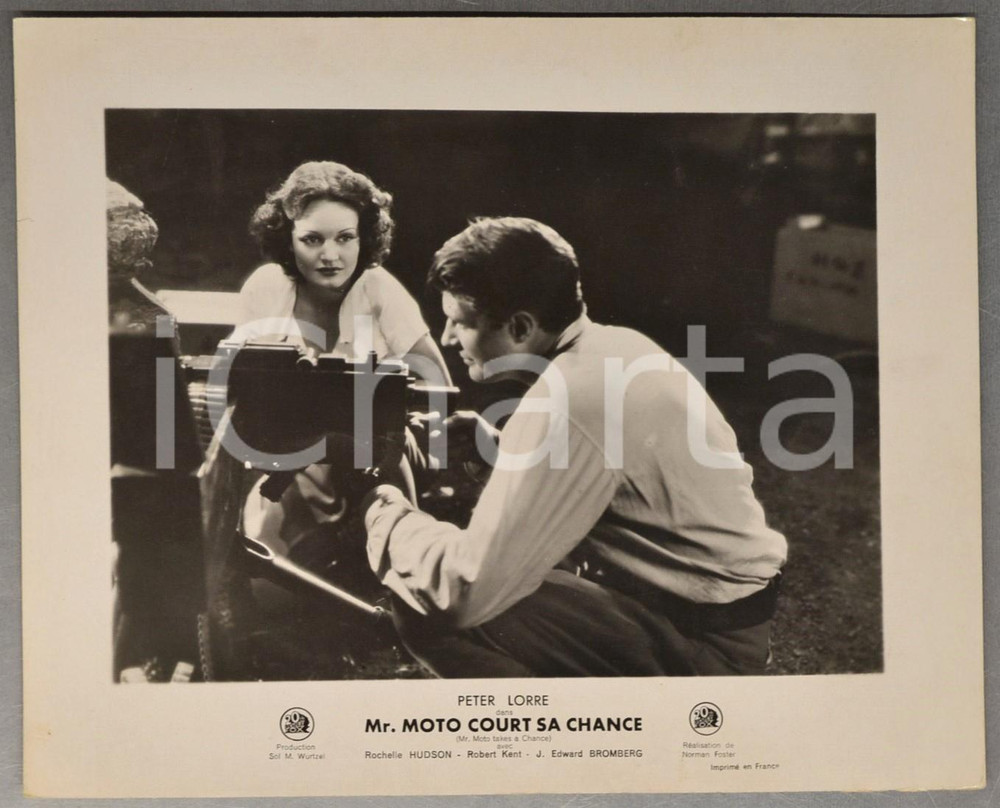 1938 CINEMA Film "Mr. Moto court sa chance" Robert KENT Rochelle HUDSON 2 Fotografia d'epoca.CONDIZIONI: G FORMATO: 30x24 cm   originale e autentica 0