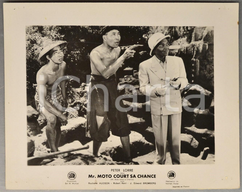 1938 CINEMA Film "Mr. Moto court sa chance" Peter LORRE - Photo 30x25 cm Fotografia d'epoca.CONDIZIONI: POOR (fori di affissione e piccola sbrecciatura al lato destro)FORMATO: 30x24 cm     originale e autentica 1