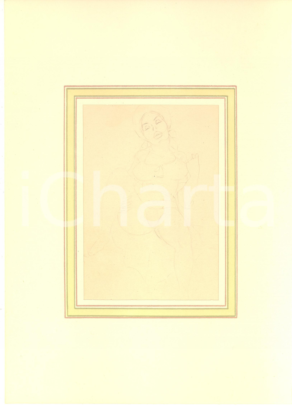 1930 ca EROTICA VINTAGE Donna con la gonna sollevata *Disegno matita 20x28 cm  Interessante disegno originale a matita su carta, montato su passepartout in cartoncino.CONDIZIONI: GFORMATO: 20x28 cm (cartoncino); 12x18 cm (disegno)    originale e autentica 1